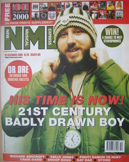 NME magazine - Badly Drawn Boy cover (16 December 2000)