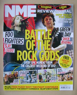 NME magazine - Battle of the Rock Gods cover (1 September 2012)
