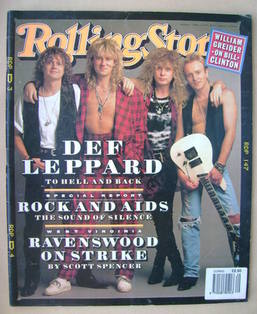 Rolling Stone magazine - Def Leppard cover (30 April 1992 - Issue 629)