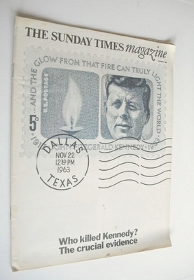 The Sunday Times magazine - Who Killed Kennedy cover (9 October 1966)