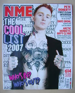 <!--2007-11-10-->NME magazine - Frank Carter cover (10 November 2007)