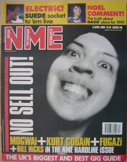 <!--1999-04-03-->NME magazine - Stuart Braithwaite cover (3 April 1999)
