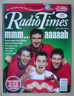 Radio Times magazine - Eric Cantona, Ryan Giggs, Gary Rhodes and Bryan Robson cover (28 May-3 June 1994)