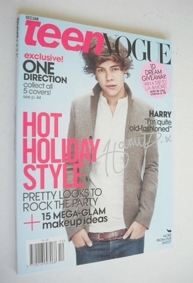 Teen Vogue magazine - December 2012/January 2013 - Harry Styles cover