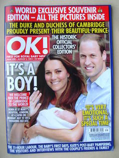 OK! magazine - The Duke and Duchess of Cambridge and the Prince of Cambridge cover (6 August 2013 - Issue 890)