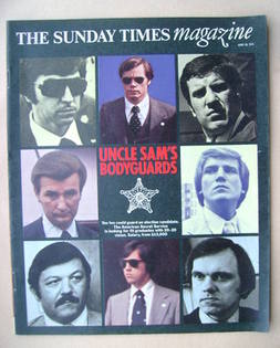 The Sunday Times magazine - Uncle Sam's Bodyguards cover (20 June 1976)