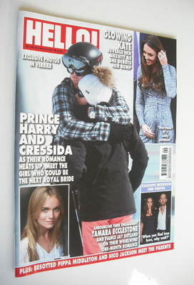Hello! magazine - Prince Harry and Cressida cover (4 March 2013 - Issue 1266)