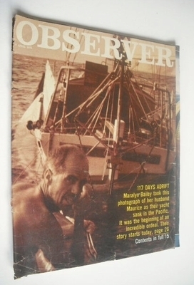 The Observer magazine - 117 Days Adrift cover (7 April 1974)