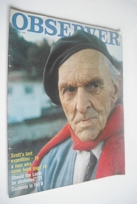 The Observer magazine - Tryggve Gran cover (31 March 1974)