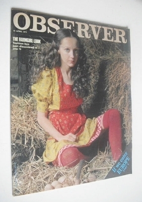 The Observer magazine - The Farmgirl Look cover (18 April 1971)