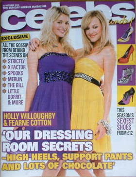 Celebs magazine - Holly Willoughby and Fearne Cotton cover (26 October 2008)