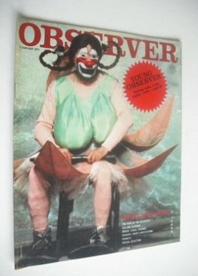 The Observer magazine - Fellini's Circus Dreams cover (3 January 1971)