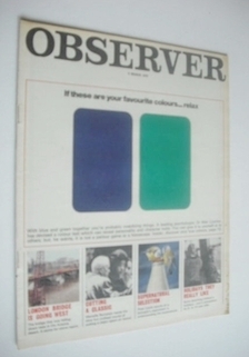 <!--1970-03-08-->The Observer magazine - Colour Test cover (8 March 1970)