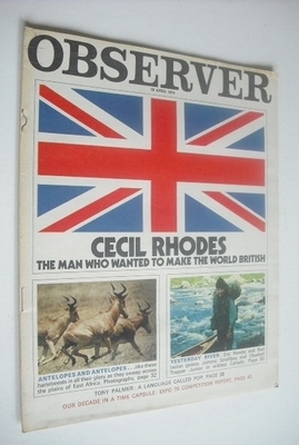 <!--1970-04-19-->The Observer magazine - Cecil Rhodes cover (19 April 1970)