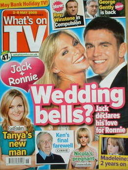 What's On TV magazine - Samantha Janus and Scott Maslen cover (2-8 May 2009