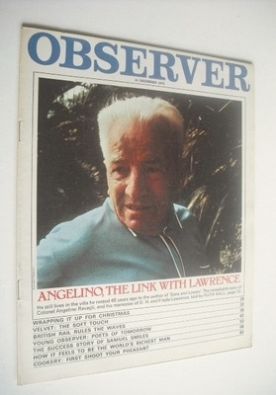 The Observer magazine - Colonel Angelino Ravagli cover (13 December 1970)