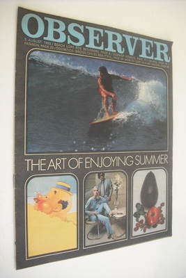 <!--1969-08-03-->The Observer magazine - The Art Of Enjoying Summer cover (