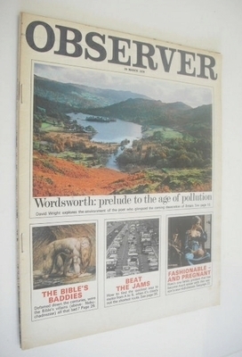 <!--1970-03-29-->The Observer magazine - Wordsworth cover (29 March 1970)