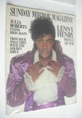 <!--1991-12-08-->Sunday Mirror magazine - Lenny Henry cover (8 December 199
