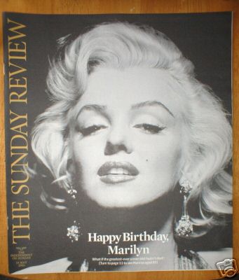 The Sunday Review magazine - Marilyn Monroe cover