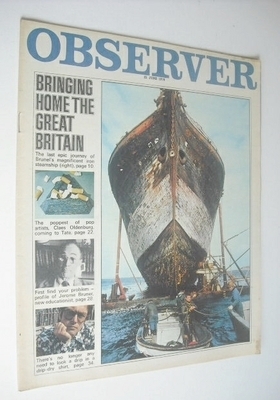 <!--1970-06-21-->The Observer magazine - Bringing Home The Great Britain co