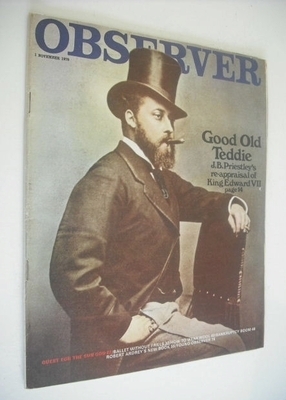 The Observer magazine - King Edward VII cover (1 November 1970)