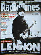 Radio Times magazine - John Lennon cover (3-9 December 2005)