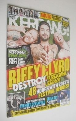 Kerrang magazine - Biffy Clyro cover (31 August 2013 - Issue 1481)