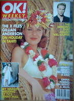 <!--1996-09-29-->OK! magazine - Gillian Anderson cover (29 September 1996 -