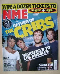 NME magazine - The Cribs cover (1 August 2009)