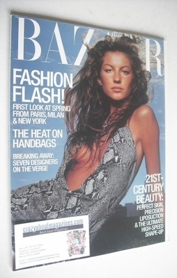 Harper's Bazaar magazine - January 2000 - Gisele Bundchen cover