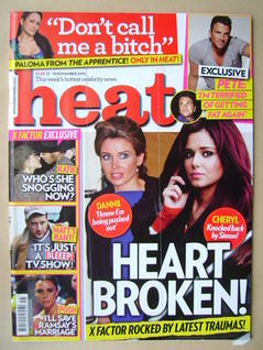 <!--2010-11-13-->Heat magazine - Dannii Minogue and Cheryl Cole cover (13-1