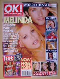 OK! magazine - Melinda Messenger and Wayne Roberts cover (4 December 2002 - Issue 344)