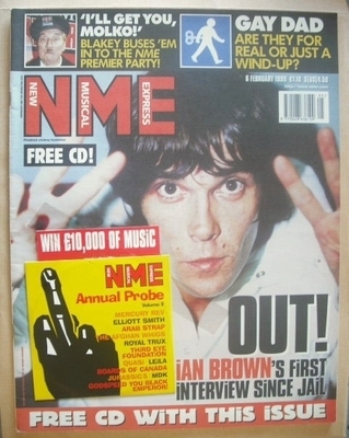 <!--1999-02-06-->NME magazine - Ian Brown cover (6 February 1999)