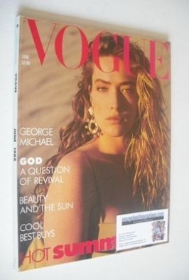British Vogue magazine - June 1988 - Tatjana Patitz cover