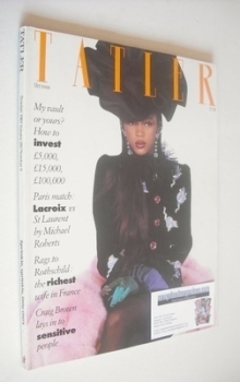 Tatler magazine - October 1987 - Naomi Campbell cover