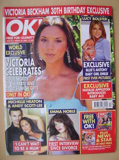 <!--2004-03-30-->OK! magazine - Victoria Beckham cover (30 March 2004 - Iss