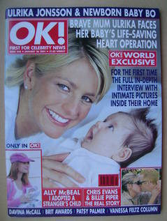 OK! magazine - Ulrika Jonsson and Baby Bo cover (26 January 2001 - Issue 248)