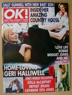 OK! magazine - Geri Halliwell cover (13 April 2001 - Issue 259)