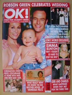 OK! magazine - Robson Green and Vanya Seager cover (23 March 2001 - Issue 256)