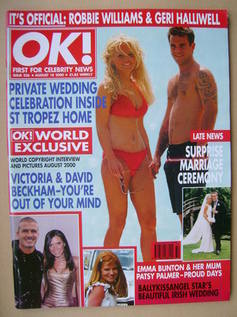 OK! magazine - Geri Halliwell and Robbie Williams cover (18 August 2000 - Issue 226)