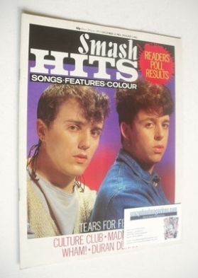 <!--1982-12-23-->Smash Hits magazine - Tears For Fears cover (23 December 1