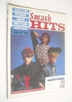 Smash Hits magazine - The Thompson Twins cover (14-27 April 1983)