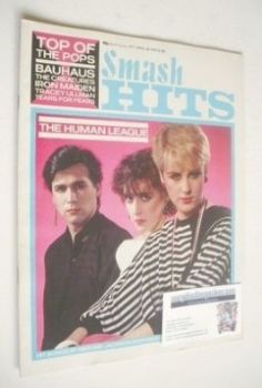 Smash Hits magazine - The Human League cover (28 April - 11 May 1983)