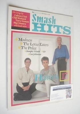 <!--1983-09-01-->Smash Hits magazine - Heaven 17 cover (1-14 September 1983