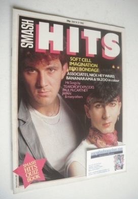 Smash Hits magazine Tears For Fears cover (8 21 July 1982)
