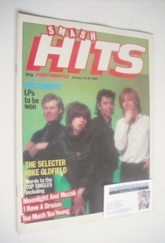 Smash Hits magazine - The Pretenders cover (10-23 January 1980)
