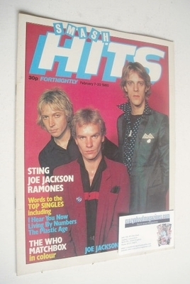 <!--1980-02-07-->Smash Hits magazine - The Police cover (7-20 February 1980