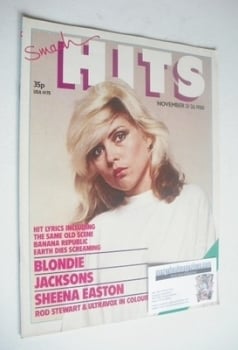Smash Hits magazine - Debbie Harry cover (13-26 November 1980)