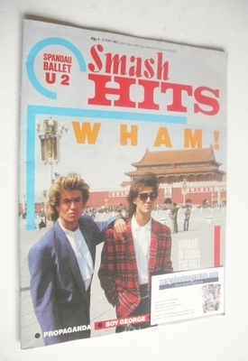 <!--1985-05-08-->Smash Hits magazine - George Michael and Andrew Ridgeley c